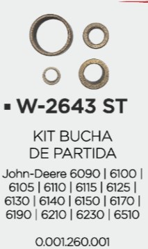 W2643ST -KIT BUCHA PART.BOSCH JOHN DEERE 6090/6100/6105/6110/6115/ — Foto 2