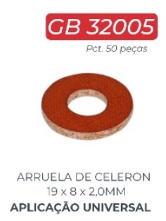 GB32005 ARRUELA FIBRA ALTERNADOR/PARTIDA (C/50) 8X19X2