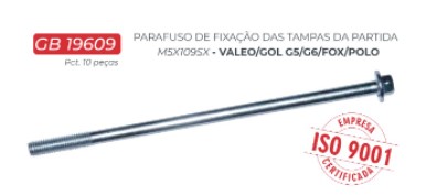 GB19609 PARAFUSO M5X109 FIXACAO TAMPA PARTIDA GOL G5/G6/FOX/POLO (10PÇS)