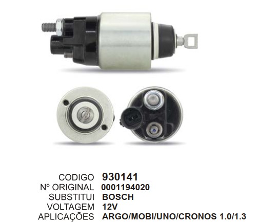930141 AUTOMATICO PT. BOSCH ARGO/MOBI/UNO/CRONOS 1.0/1.3 ZM3281