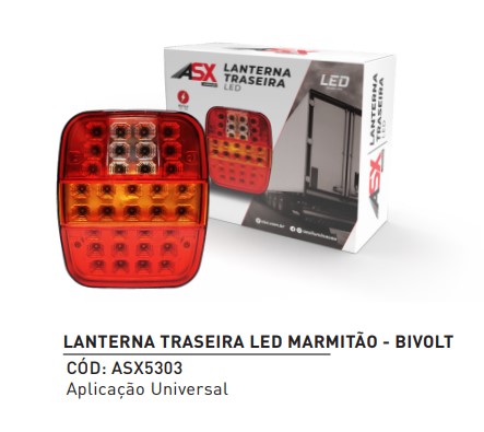 ASX5303 LANTERNA TRASEIRA CAM.VW/CARGO LED MARMITAO C/VIGIA 
