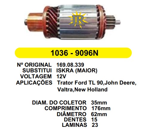1036 IND. PART. ISKRA FORD TL90/J.DEERE C/R 12V C176 D62 15D