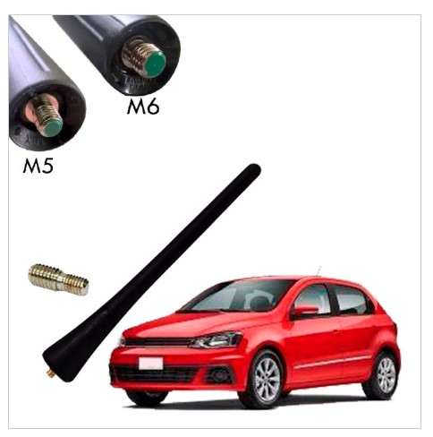 TRHA100001 HASTE P/ ANTENA DE TETO VW C/ 2ROSCAS 20.5CM 