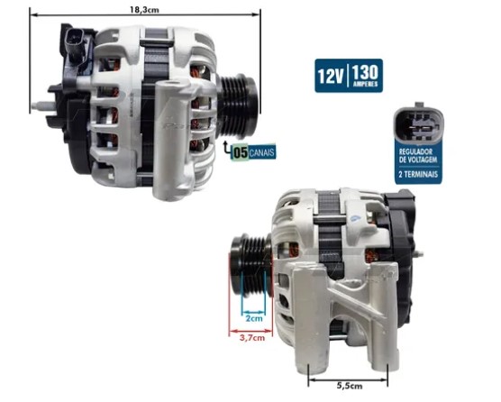 SF000BL07CP ALTERNADOR BOSCH S10 2.5 12V 130A SEG
