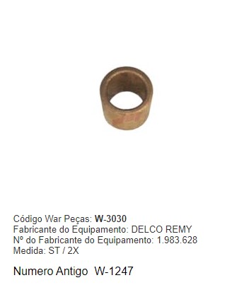 W3030ST -BUCHA LB/C. (W1247) DELCO 37MT LC. 42MT (C/10)