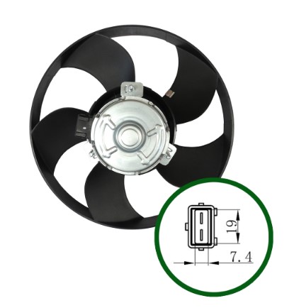 AVLD01003 ELETROVENTILADOR GOL/PARATI/SAVEIRO 1.0/1.6 S/AR 5PAS MT.76MM 296MM