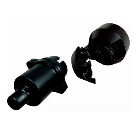 E1600 TOMADA ENG. CARRETA PLAST. PRETA M/F 6P (PAR)