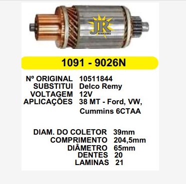 9026/123019 IND. PART. DELCO 38MT 12V C204.5 D65 20D EURO
