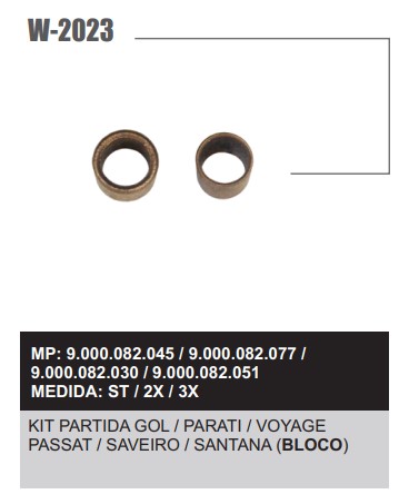 W2023ST -KIT BUCHA PART.BOSCH PASSAT/GOL/VOY/SAV. BLOCO