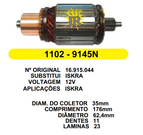 1102/808340 IND. PART. ISKRA C/R 12V C176 D62.4 11D HS