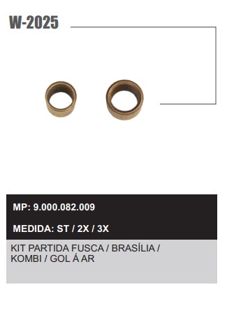 W2025ST -KIT BUCHA PART.BOSCH FUSCA/BRASILIA/KOMBI
