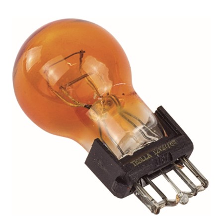 LAMPADA 1034 12V 27/7W BASE PLASTICO AMARELA TESLLA T3157AB