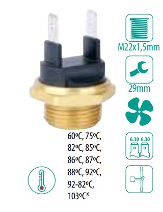 IG40587G INTERRUPTOR TERM. RADIADOR (87-82Â°C)