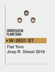 W2651ST -KIT BUCHA ENGREN.PLANET.BOSCH FIAT TORO/JEEP RENEGADE 3PÇS