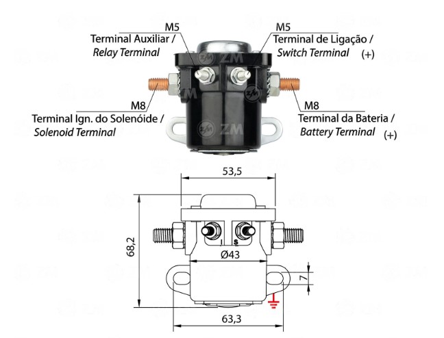 DITA50265 RELE AUXILIAR PT. UNIVERSAL 24V ZM2401