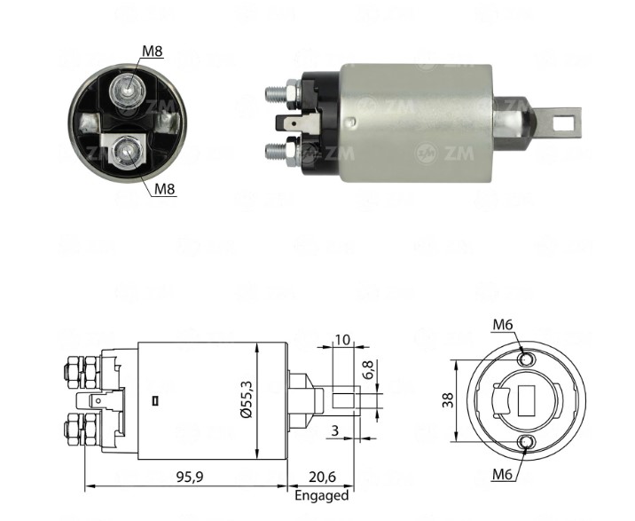 DITA50277 AUTOMATICO PT. MANDO MITSUBISHI RANGER/EMPILHADEIRA/L200 12V ZM891