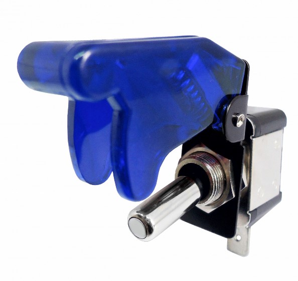 DNI2084AZ BOTAO TIC-TAC UNIVERSAL CROM. 2POS (GATILHO LED AZUL)