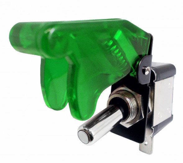 DNI2084VD BOTAO TIC-TAC UNIVERSAL CROM. 2POS (GATILHO LED VERDE)