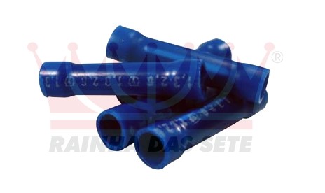 ETE7019 LUVA EMENDA NUA P/FIO 1.5 A 2.5MM AZUL PRE ISOLADO  (PCT C/10)