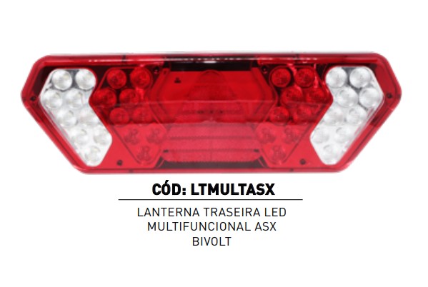ASX5305 LANTERNA TRASEIRA LED ASX DIREITA (SETA SEQUENCIAL) 12/24V 