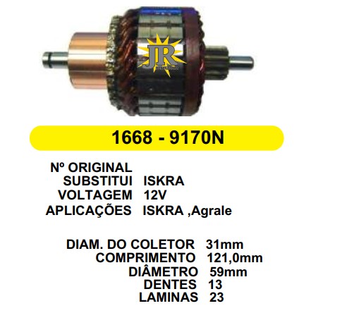 1668 IND. PART. ISKRA AGRALE 12V C121 D59 13D
