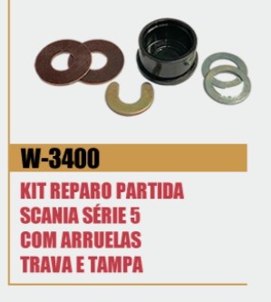W3400 -KIT REPARO ARRUELA/TRAVA/TAMPA SCANIA S5