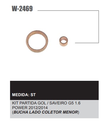 W2469ST -KIT BUCHA PART.BOSCH GOL/SAVEIRO G5 1.6 POWER 2012/2014