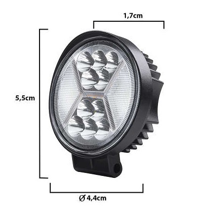 FAROL LED 21W 25LEDS REDONDO C/SETA TIGER (0802015)