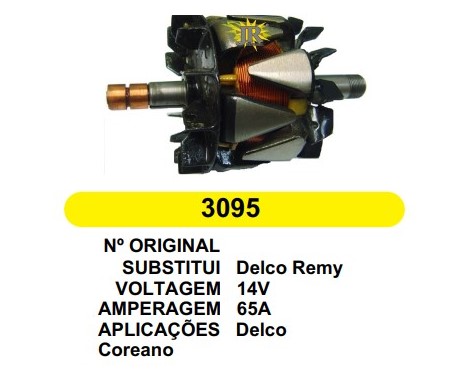 3095 ROTOR DELCO 14V 65A C160 D88.5 C/V