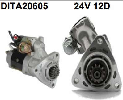 DITA20605 MOTOR DE PARTIDA DELCO 38MT VOLVO/CARGO/VW CONSTELLATION 24V 12D