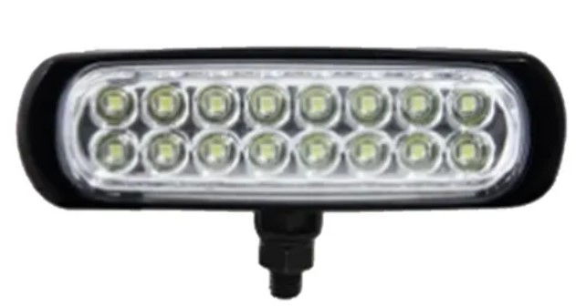 AP930 FAROL STROBO 12/24V 16LEDS BRANCO (CORPO PRETO)