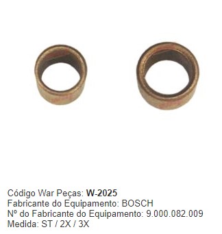 W20252X -KIT BUCHA PART.BOSCH FUSCA/BRASILIA/KOMBI