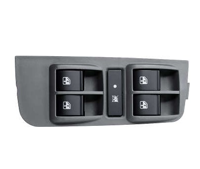 1502022 INTERRUPTOR VIDRO PALIO 12> QUADRUPLO DE (CINZA) 