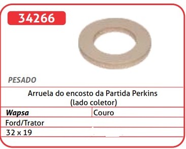 GB34266 ARRUELA COURO PARTIDA PERKINS L/COLETOR (C/50) 32X19