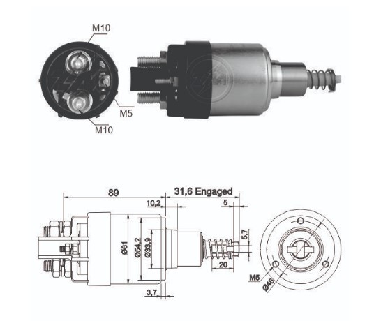 B2339402197 AUTOMATICO PT. BOSCH JOHN DEERE 12V (ZM2653)