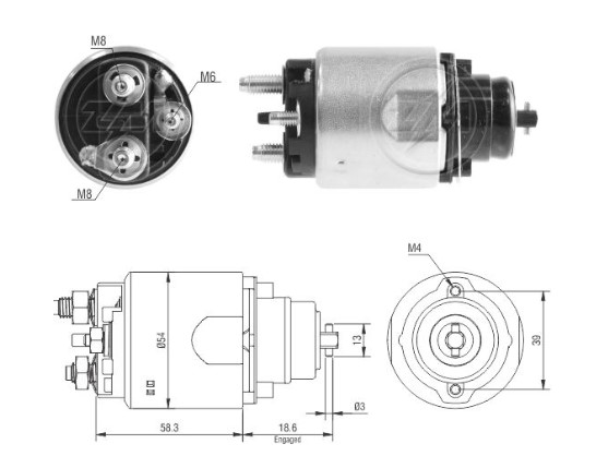 ZM7494 AUTOMATICO PT. VALEO S10/COLORADO/TRAILBLAZER 12V 