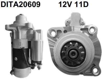 DITA20609 MOTOR DE PARTIDA EMPILHADEIRA BOBCAT/HYSTER/CLARCK C/MOTOR KUBOTA 12V 11D