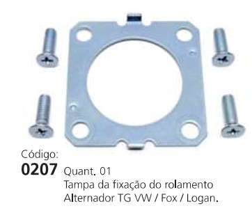 EDA0207 TAMPA FIX. ROLAMENTO ALTERNADOR VALEO VW/RENAULT C/PARAFUSO