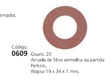 EDA0609 ARRUELA FIBRA PARTIDA PERKINS (C/20) 19X34X1 