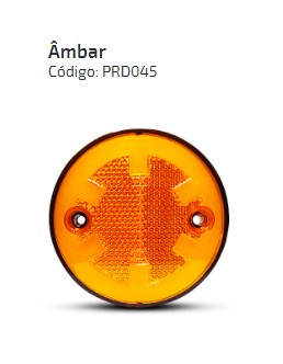 PRD045 LANTERNA LATERAL APOLO 85MM 6 LED AMBAR