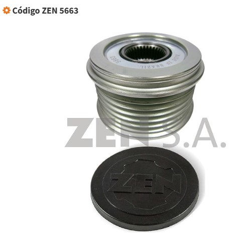 ZEN5663 POLIA RODA LIVRE P/ ALTERNADOR