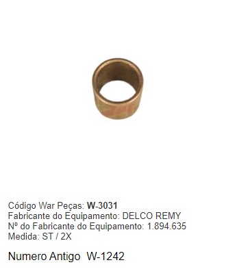 W3031ST -BUCHA LB. (W1242) DELCO REMY 42MT (C/10)