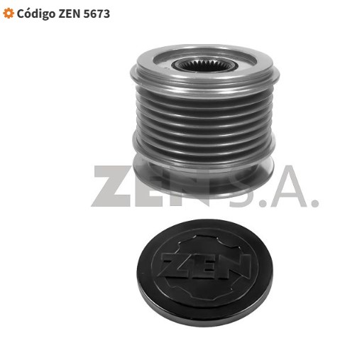 ZEN5673 POLIA RODA LIVRE P/ ALTERNADOR 