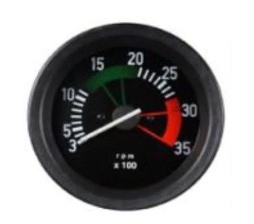 GTC0752 CONTAGIRO/TACOMETRO 100MM 3500RPM MB 12/24V C/REG.  