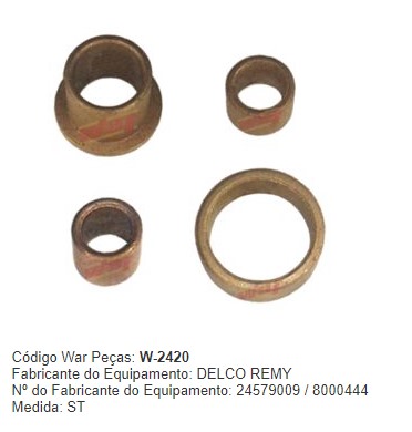 W2420ST -KIT BUCHA PART.DELCO ONIX/PRISMA 2013>