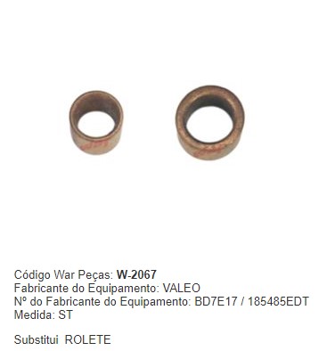 W2067ST -KIT BUCHA PART.VALEO CELTA/CORSA 