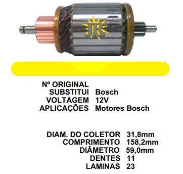9219 IND. PART. BOSCH 23L Ø59 C/R 12V C158.2 D59 11D (MOD EURO)