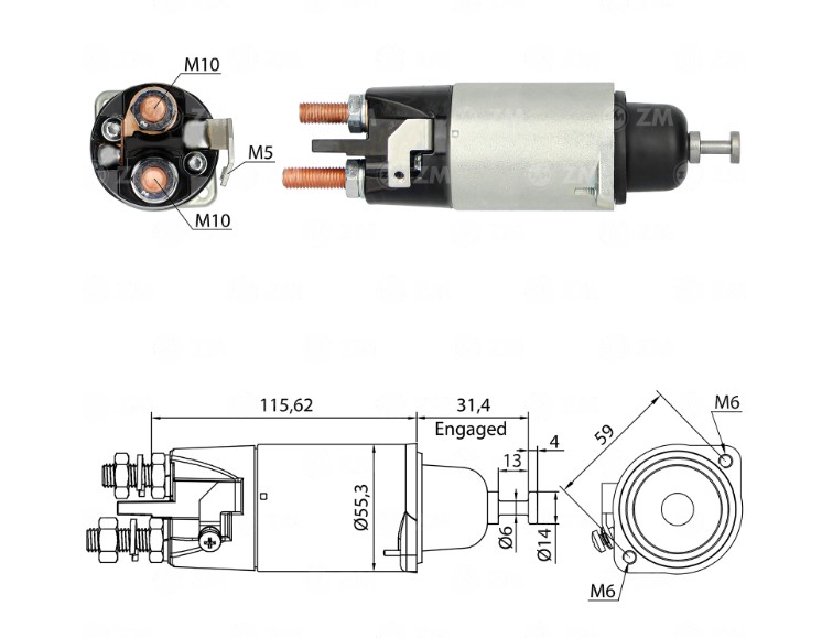 INTACTO95898 AUTOMATICO PT. MITSUBISHI ATEGO/ATRON/AXOR 24V ZM5898