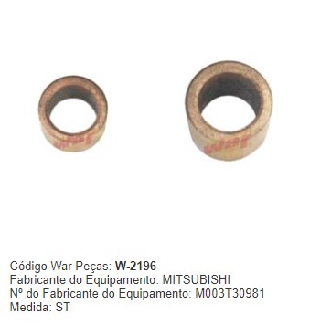 W2196ST -KIT BUCHA PART.MITSUBISHI EMPILH.YAL/CLAK/HYST S/PL