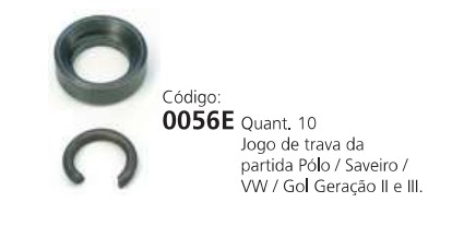 EDA0056E JOGO TRAVA BENDIX GOL / PARATI MI GII GIII (C/10) 11MM